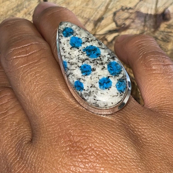 K2 Azurite Ring Size 8 - Picture 2 of 7